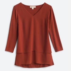Michael Kors—Sariyah Mix Material Blouse